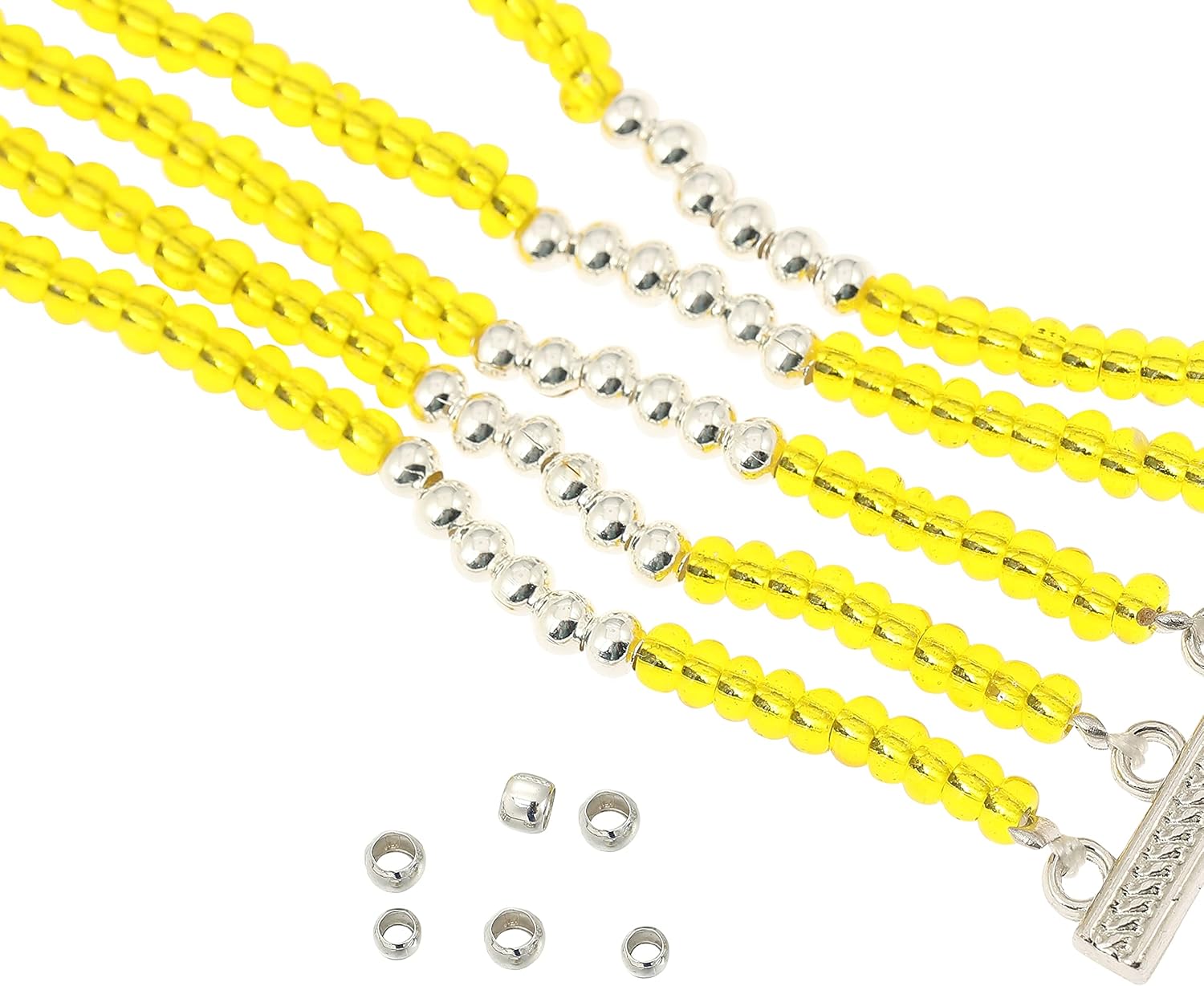 Bead Landing 2mm Assorted Colors Metal Crimp Beads – Brass Jewelry Findings in Rose Gold, Copper, Gunmetal & Black for Necklaces, Bracelets & DIY Crafts, 12 Pack