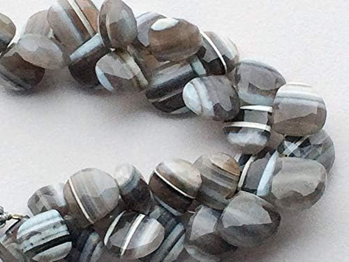 Opal - Boulder Opal Beads, Boulder Opal Faceted Heart Beads, Boulder Opal Necklace, 15-13mm, 46 Pieces, 8 Inch Strand, Wholesale
