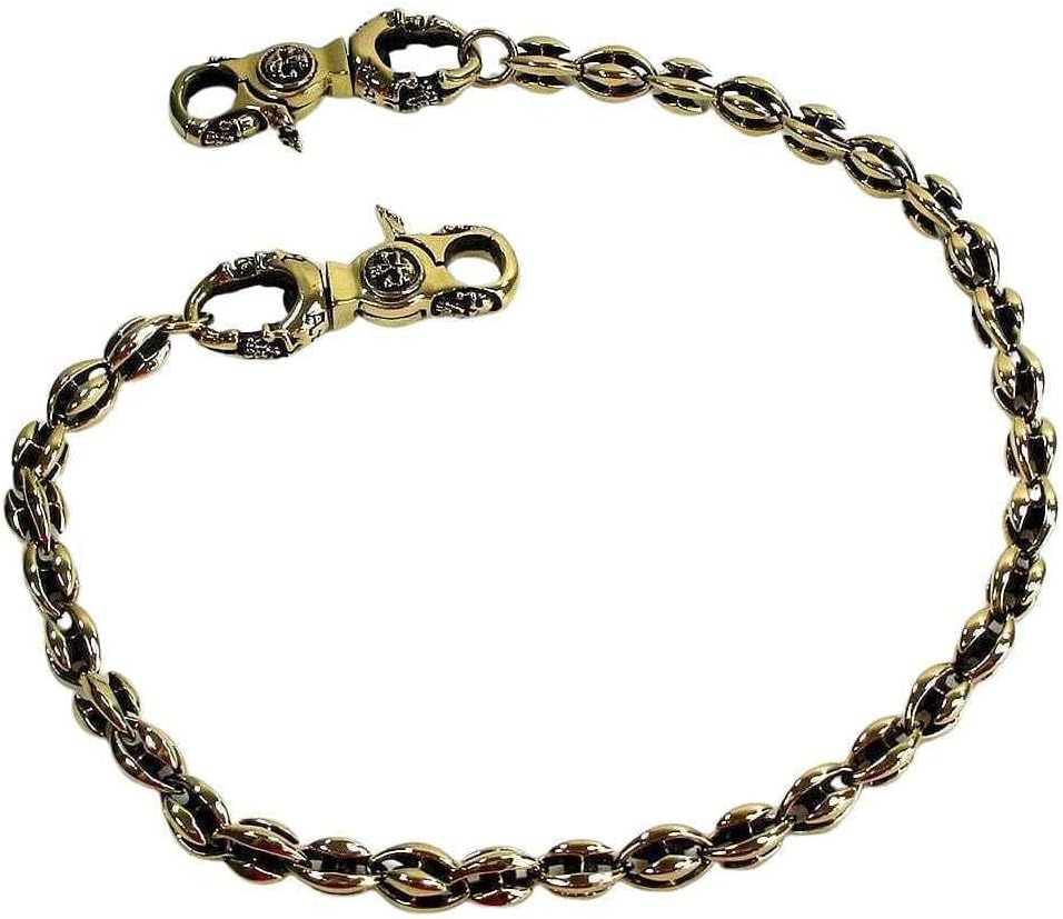 Blade Blossom Brass Biker Wallet Chain