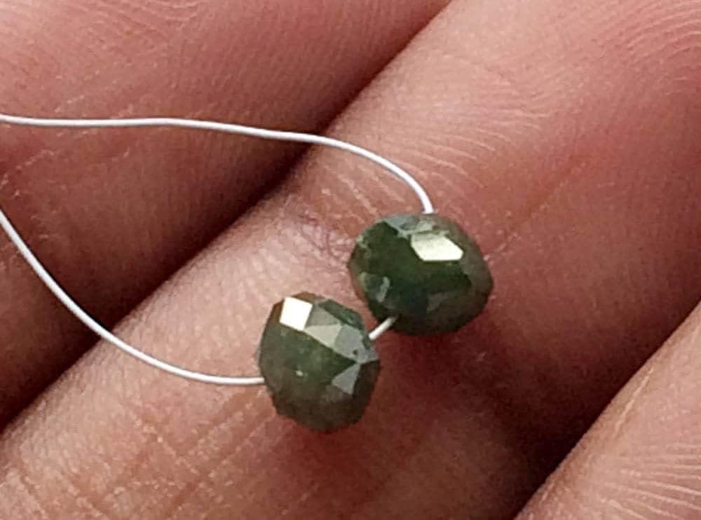 5mm Blue Sparkling Faceted Diamond Rondelle Beads, 1 Piece Diamond Beads, Diamond Rondelles for Jewelry - DS4118, 5 MM