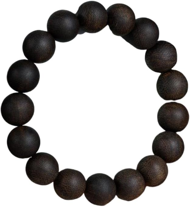 Vietnamese Nha Trang White Agarwood Beads with Clear Sweet Fragrance, 12mm x 17 Beads, Wooden Collectible Bracelet