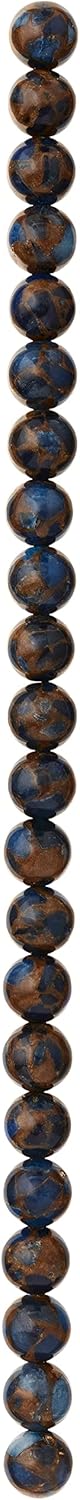 Bead Landing Sapphire Impression Jasper Round Beads, 8mm, 12 Pack