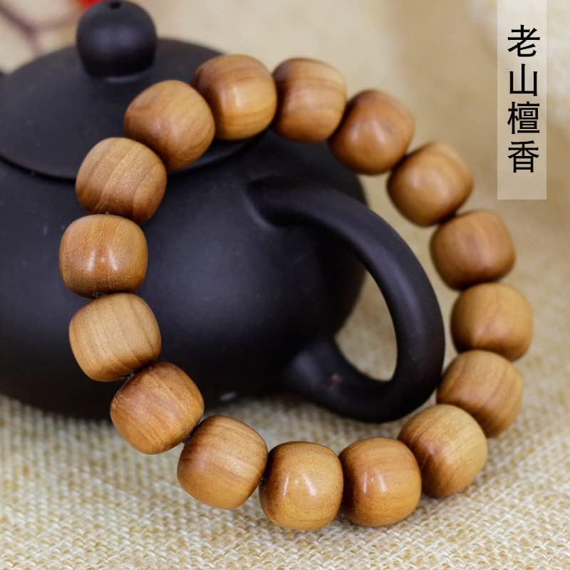 Mascot Wooden Crafts Wood Carving Art Wood Decoration Artwork 印度老山檀香老形珠1.4 * 1.3 * 16颗手串男女老料沉浮水木质文玩(老山檀香老形珠沉水款)