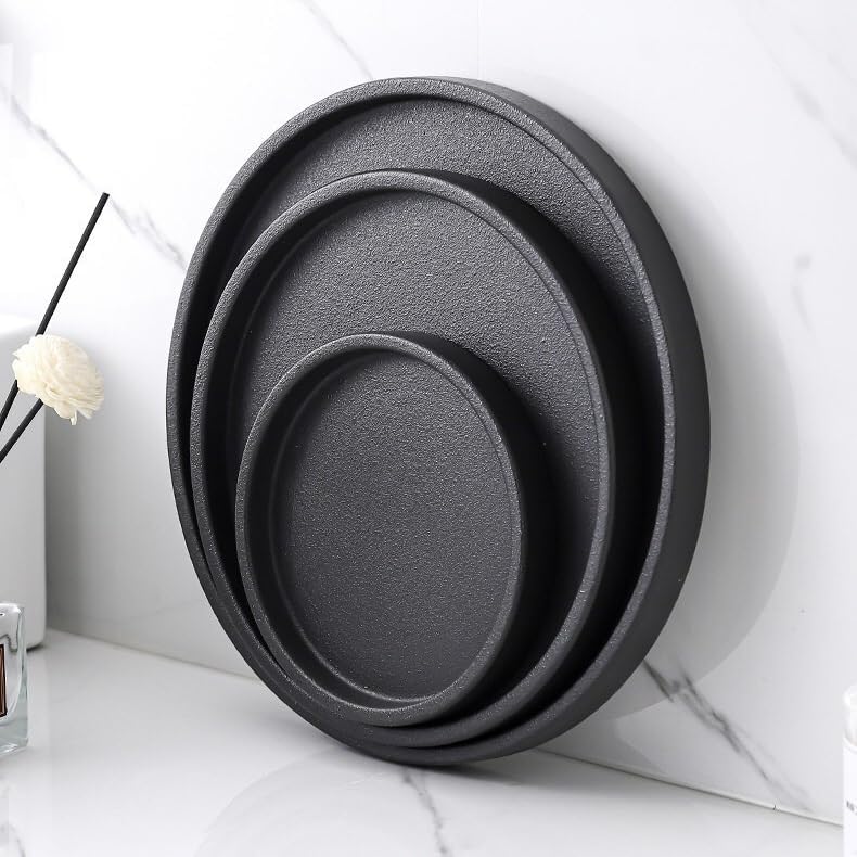 Tray Simple Ceramic Household Bathroom Washbasin Tray Hotel Bathroom Storage Tray Rectangular Cosmetic Storage Tray Serving Trays(G)