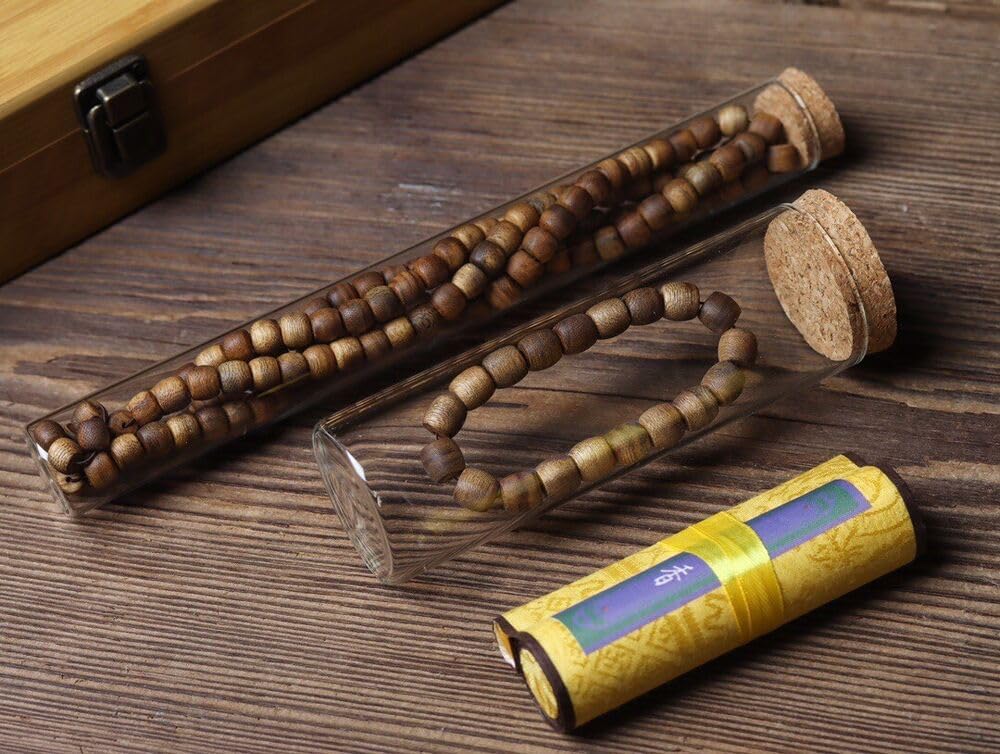 Agarwood Nha Trang Qi Nan Agarwood Set 10mm+8mm Drum Beads Buddha Beads Rosary Gift Box