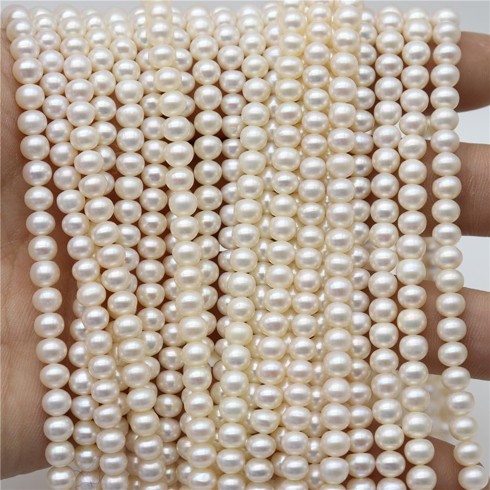 4.5Mm-5Mm Natural Freshwater Pearls Beads Rice-Shaped Circular Flat-Shape Irregular Beads for Jewelry Making Shape 5 500 Pieces