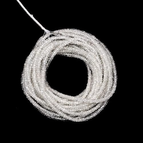 AA Quality White Zircon Faceted Rondelle Beads, White Zircon Faceted Beads, White Zircon Rondelle Beads, Jewelry Making Beads CHIK-STRD-67753