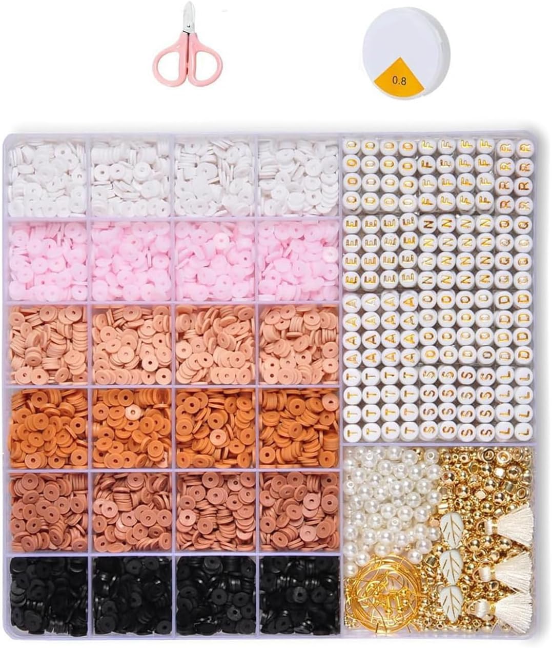 Clay Bead Set Unique Beads Set Handmade Beading Supplies Elegant Beads Charm Creative Necklace Component