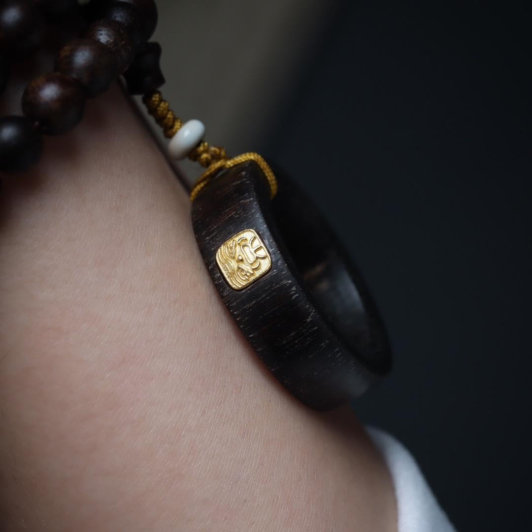 Vietnamese Nha Trang White Agarwood 8mm*108 Beads with Running Ring Inlay Bracelet Sink-Grade (6mm*108 Beads)