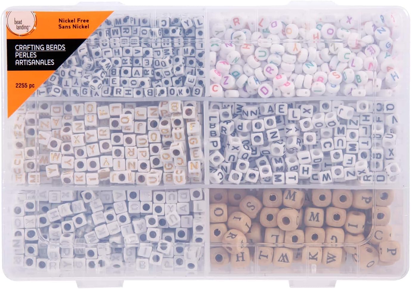 Bead Landing Craft Mixed Alphabet Beads, 6 Pack