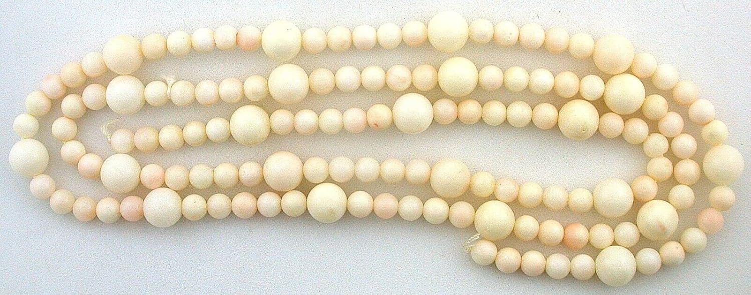 8.5mm 5.5mm Round Genuine Italian Angel Skin Coral 30
