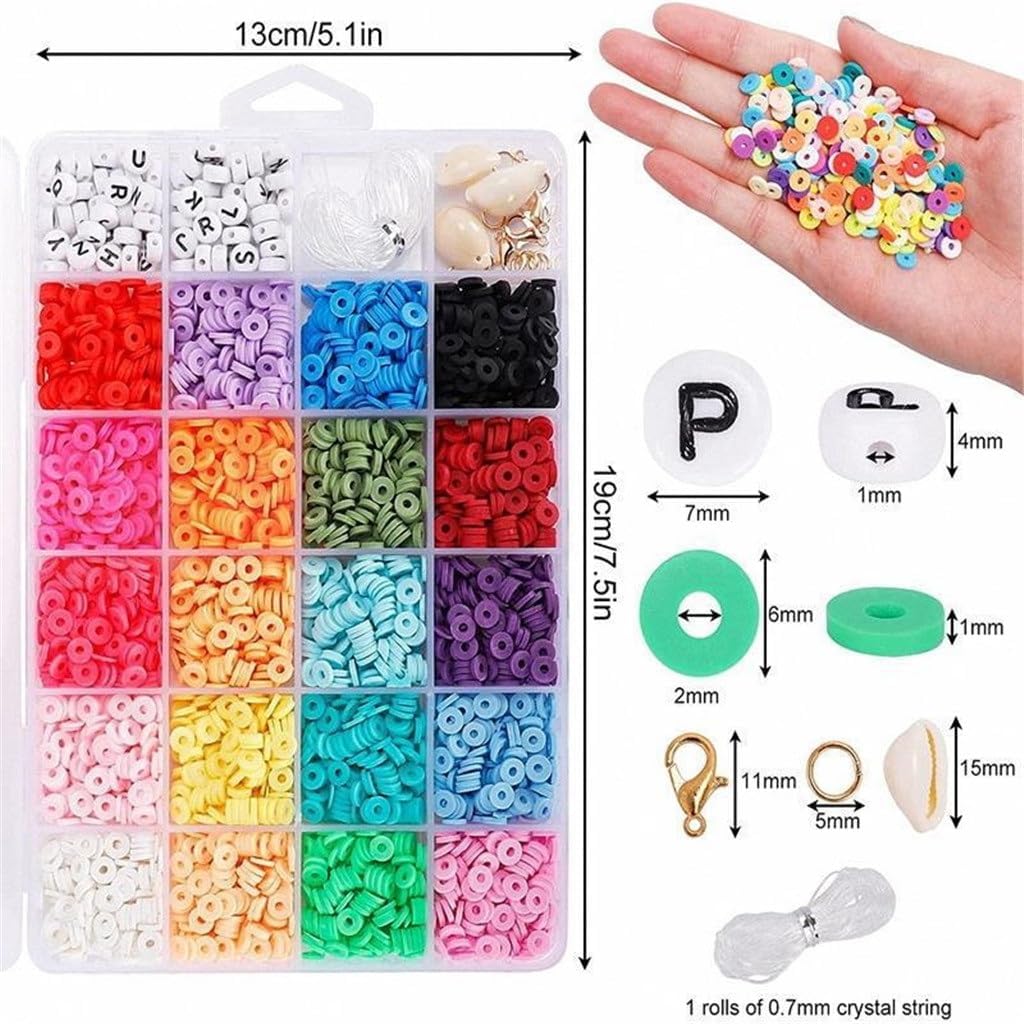Polymer Clay Sheet Polymer Bead Alphabet Slice 24 Grid Set DIY Jewelry Accessories