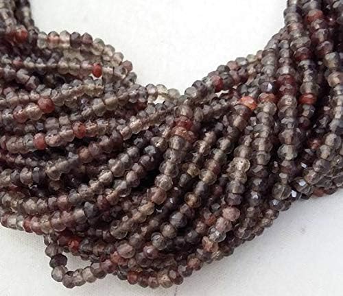 13 inch natural beads strand of 3mm faceted rondelle scapolite gemstone beads for DIY jewelry - necklace, bracelet, earring, ring.