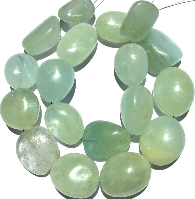 Natural AQUAMARINE nugget smooth Beads 18x19 21 inch long string jewelry making gemstone beads for necklace bracelet