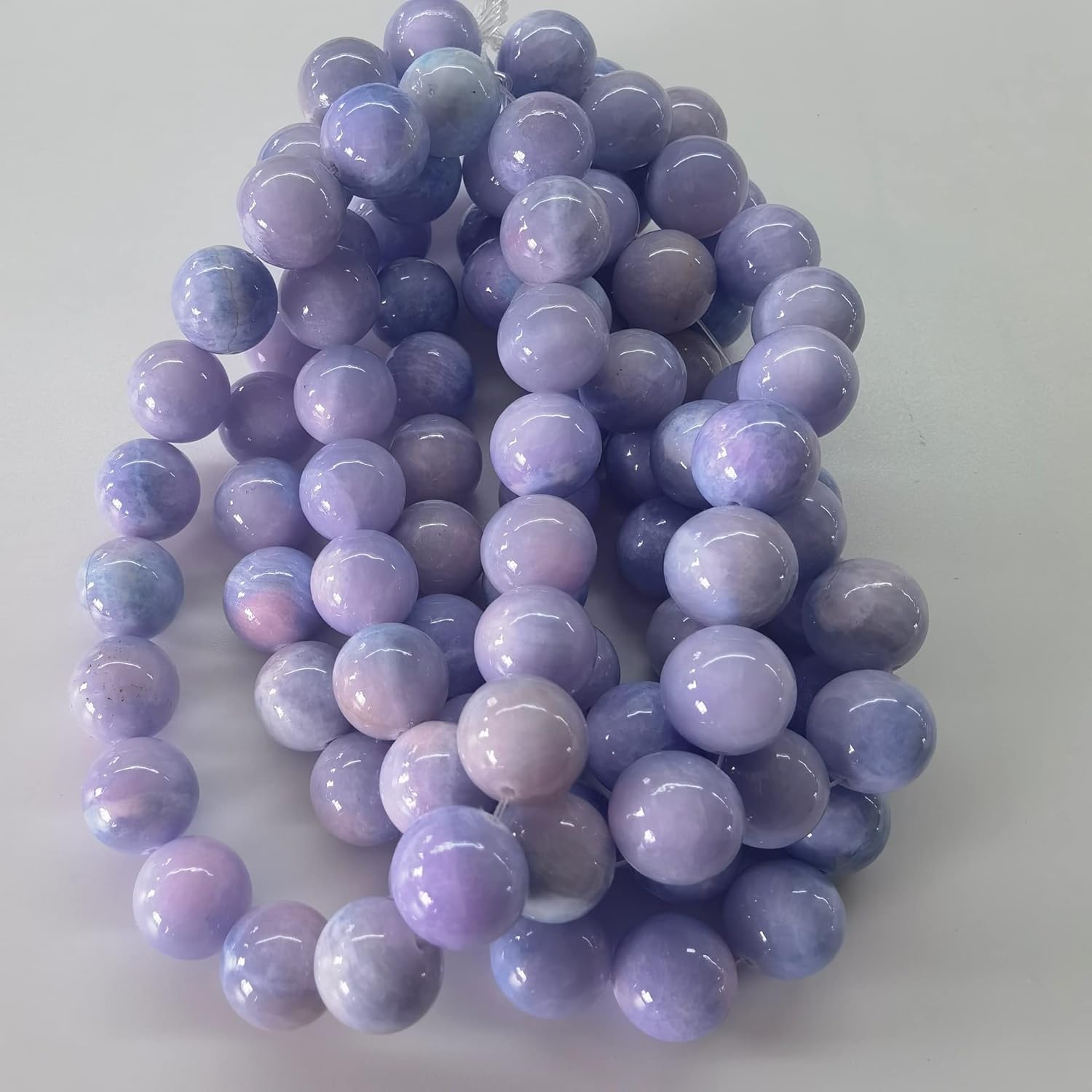 Bodhi Purple Jadeite Loose Beads Purple Chalcedony Crystal Beads Handmade DIY Word Beads Bracelet String Trendy Jewelry Materials (Color: A, Size: 6mm) (A 8mm)