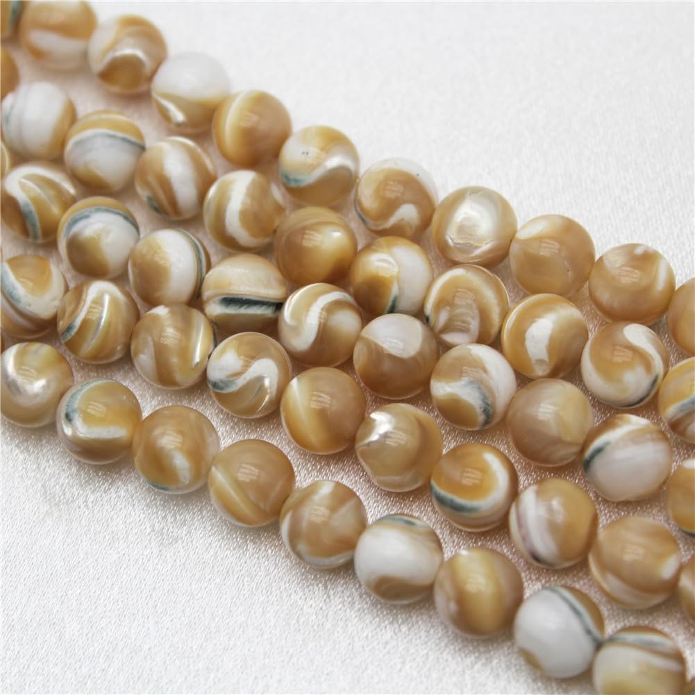 Natural Mop Seawater Shell Beads Loose Spacer Ball Bead for Jewelry Making DIY Necklace Earring Bracelet 13mm 1000 Pieces