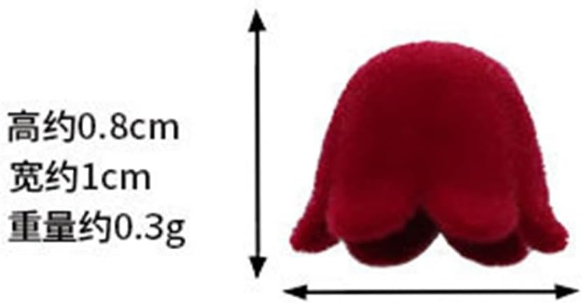 SIDUFHAOPKLL Vintage Red Velvet Acrylic Flock Earrings DIY Handicraft Material Accessories