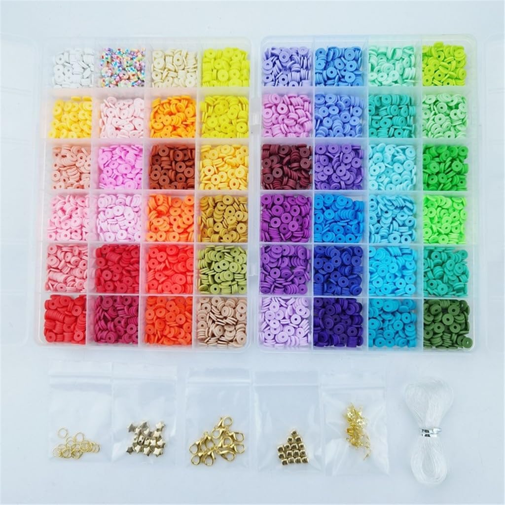 4800 Pieces of Clay Beads Polymer Handmade Jewelry Bracelet DIY Accessories