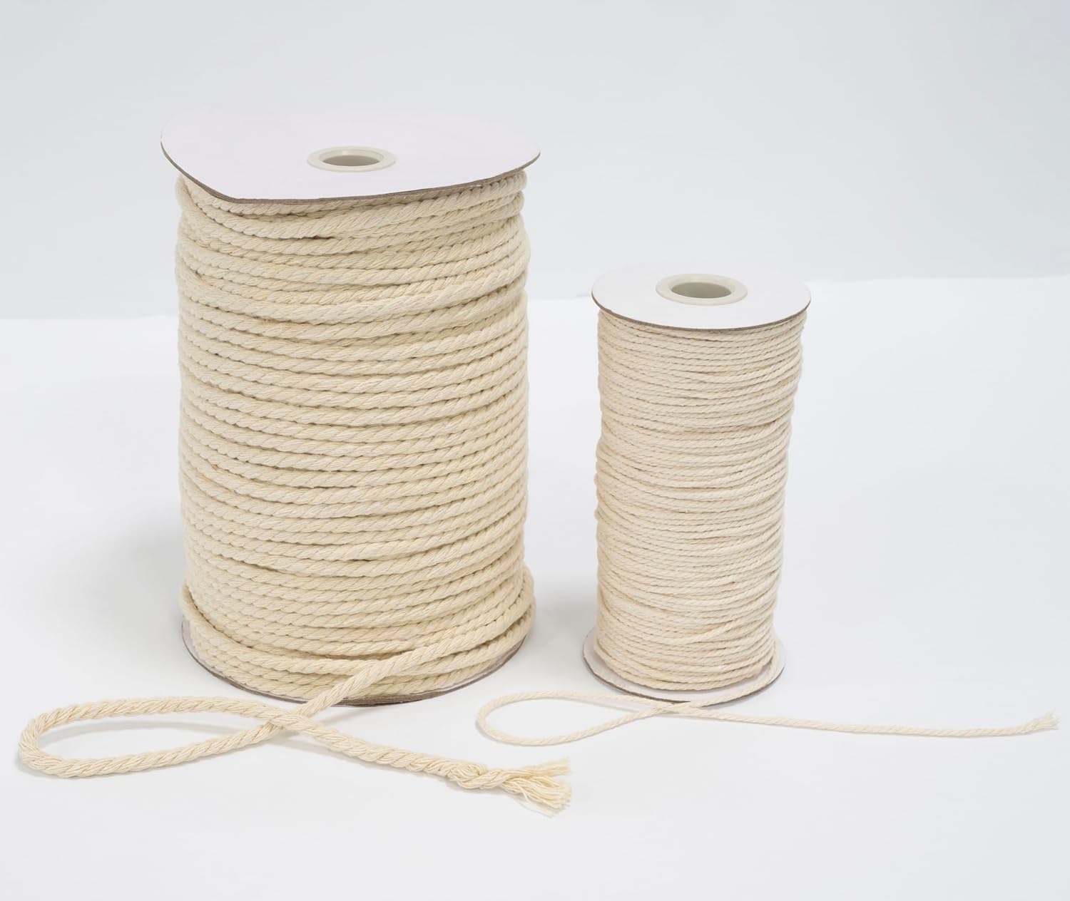 AERZETIX - C76692 - Cord Spool Twisted Thread 700 g for Macrame Ø 5 mm x 100 m - Cotton - Natural Colour - Creative Hobby Ball Haberdashery Decoration