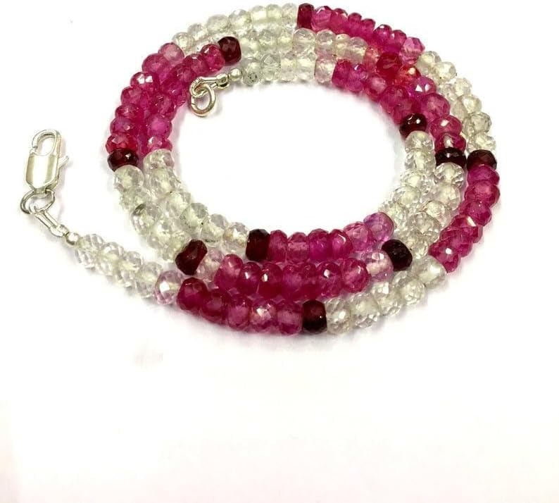 Natural Corundum RONDELLE Faceted Beads 6mm 18 inch Long String Jewelry Making Gemstone Beads for Necklace Bracelet