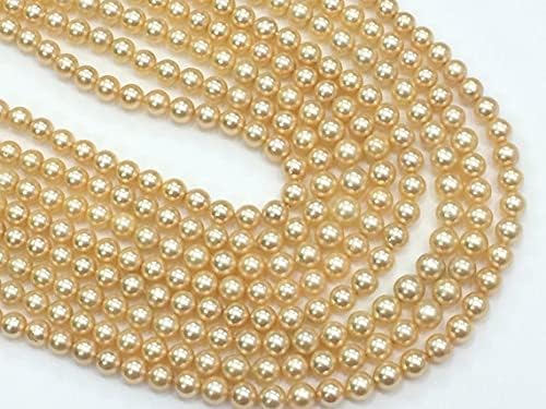 BEADS GEMSTONE 1 Strand Natural Pearls, Original South Sea Pearls Non Treated Round Balls, 7-8mm, 18 Inch Code-HIGH-16684