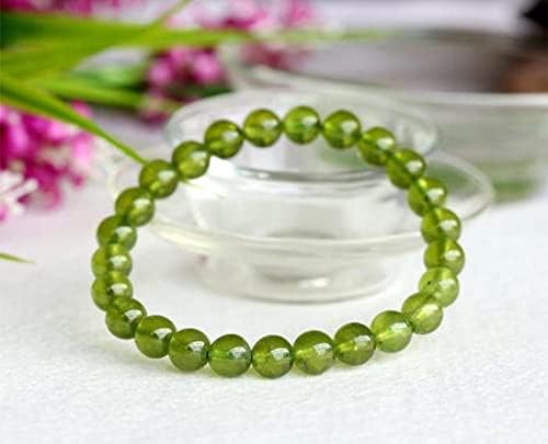 BEADS GEMSTONE 1 Strands Natural Olive Green Icrase Stretch Finish Bracelet Round Beads 8mm 04028 Code-HIGH-23287