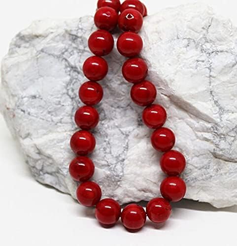 AAA Quality Beautiful Red Coral Plain Round Beads 11-12mm Strand/Beads for Jewelry Making Beading Craft Suuplies Jewelry Supply