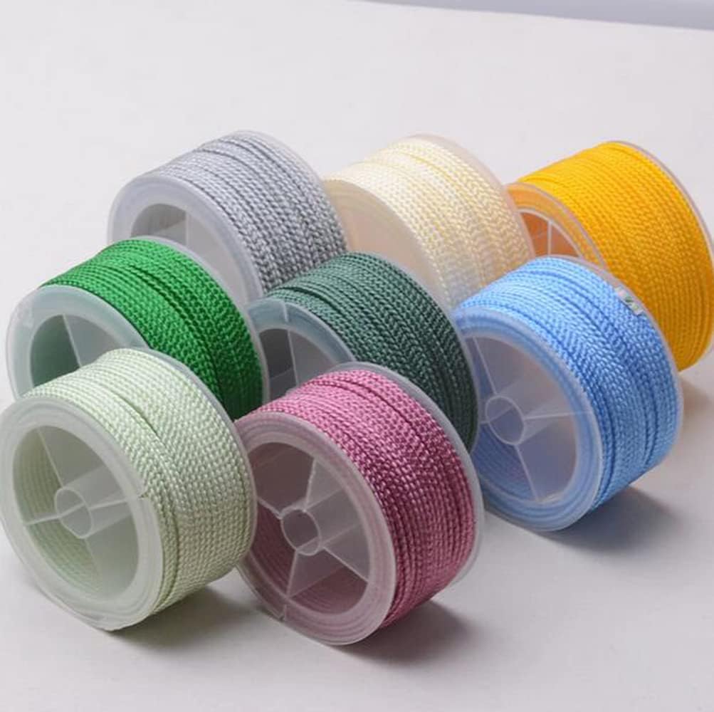 Beading Cords, Jade Thread,Satin Nylon Trim Cord, Rattail, Macrame Thread String for Chinese Knotting, Kumihimo, Beading, Macrame, Jewelry Making, Sewing(26)