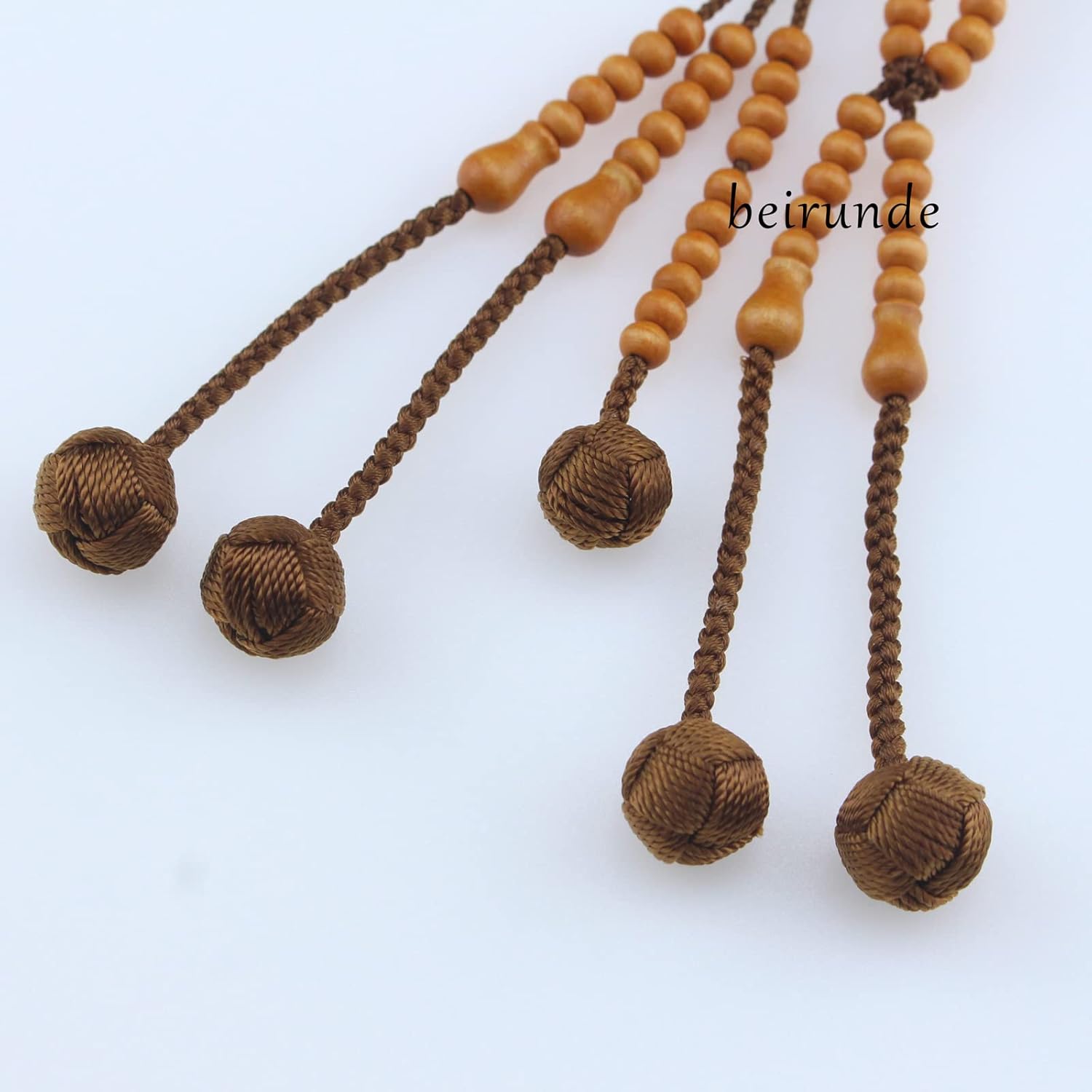 Brown Wood Beads Japanese SGI Soka Gakkai Juzu Nichiren Buddhism Prayer Beads