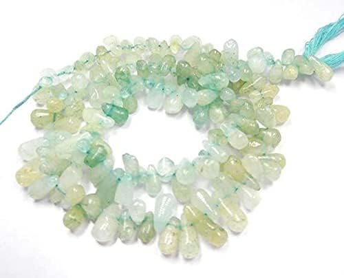 13 inch Strand of Natural Aquamarine Free Size Teardrop Faceted briolette Beads for DIY Jewelry Making. |BRIO_00709