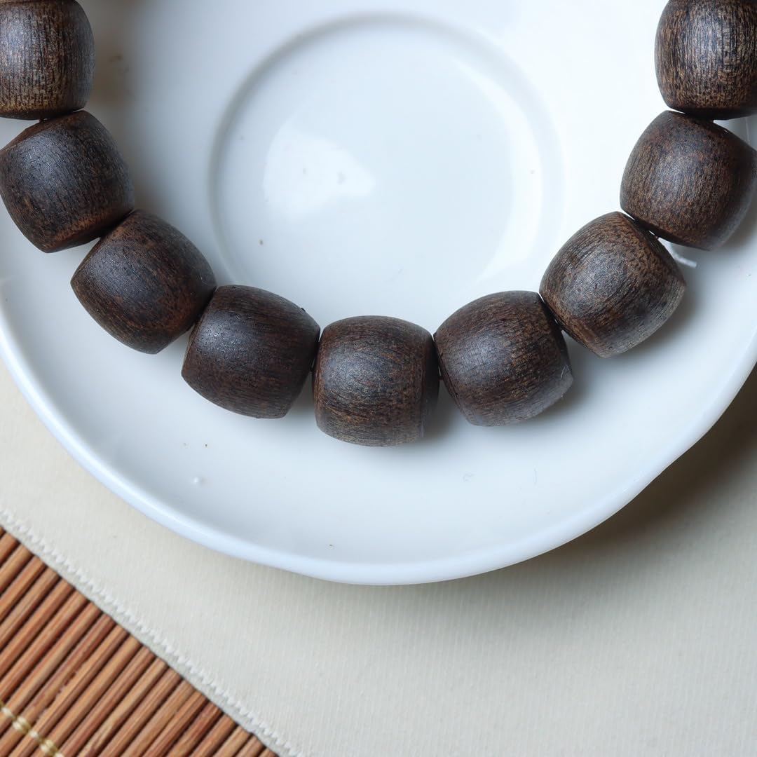 Vietnam Nha Trang Agarwood White Aquilaria Single Strand 12mm*17 Beads Barrel-Shaped Beads Sweet Honey Aroma, Cooling