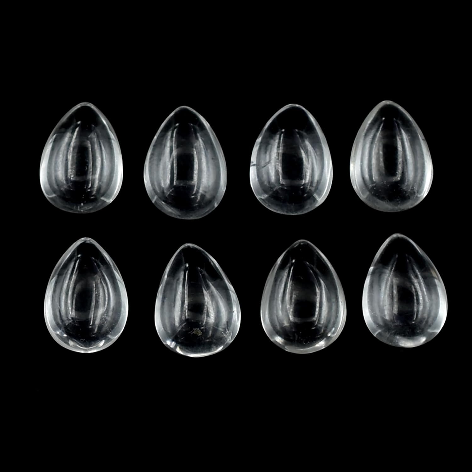 5 Pcs Natural Crystal Quartz Stone Beads for Jewelry Making Pear Briolette 10x14 mm Smooth Plain Polished Gemstone Pear Cut Price Per Set Supply