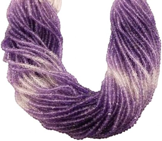 Natural Multi Shaded Amethyst Rondelle Faceted Gemstone Beads, 3.5mm-4.50mm Beads, Faceted Rondelle Beads, 13 Inch Full lot of 25 Strands CHIK-STRD-97532
