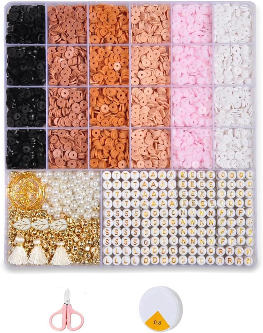 Clay Bead Set Unique Beads Set Handmade Beading Supplies Elegant Beads Charm Creative Necklace Component