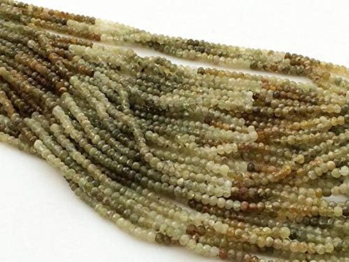 1 Strand Natural Grossular Garnet, Green Garnet Faceted Rondelles, Vessonite Beads, Grossular Garnet Israeli Beads, 3.5-4mm, 13 Inch Code-HIGH-19069