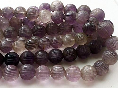 1 strand natural amethyst melon round balls, amethyst faceted beads, amethyst necklace, 12-15mm 7