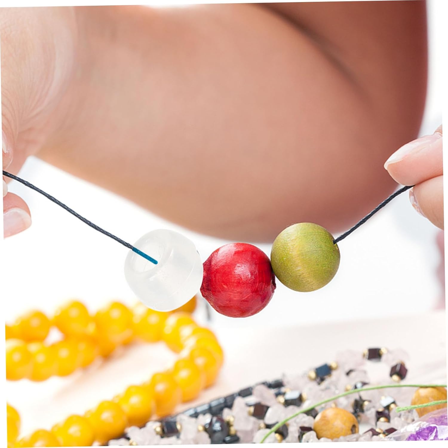 TEHAUX 10000pcs Colors Plastic Uv Beads Beads Uv Reactive Light-up Neon for DIY Jewelry Charm