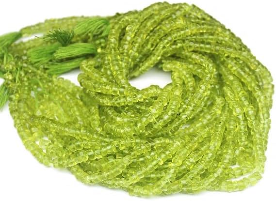 Beads Gemstone 5 Strand Natural Perit Smooth Wheel Tyre Rondelle Gemstone Craft Beads 15 Inch Long 4mm Code-HIGH-25640