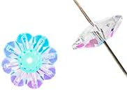 144pcs Preciosa Czech Crystal Flower 14mm, Crystal AB