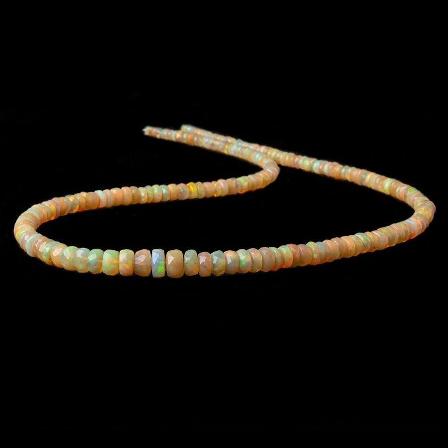 4-6mm Ethiopian Opal Faceted Rondelles Beads Yellow Opal Beads 16