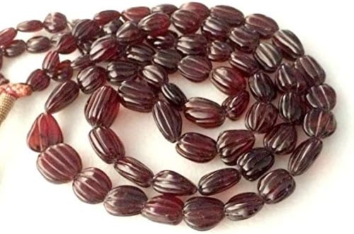 20 Inch Hessonite Garnet Hand Carved Beads, 11-19mm Natural Hessonite Garnet Nugget Beads, Hessonite Garnet Necklace, 40 Pcs