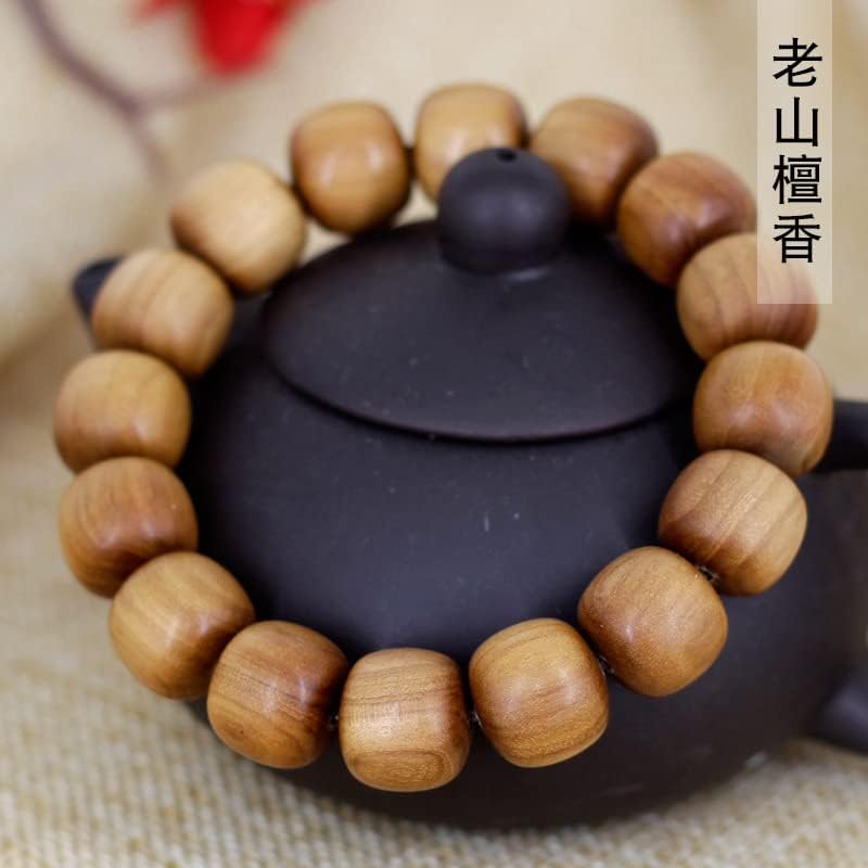 Mascot Wooden Crafts Wood Carving Art Wood Decoration Artwork 印度老山檀香老形珠1.4 * 1.3 * 16颗手串男女老料沉浮水木质文玩(老山檀香老形珠沉水款)