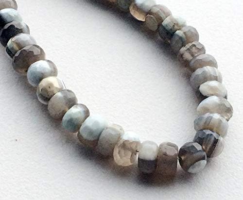 Opal - Boulder Opal Beads, Boulder Opal Faceted Rondelle Beads, Boulder Opal Necklace, 7.5mm, 46 Pieces, 8 Inch Strand