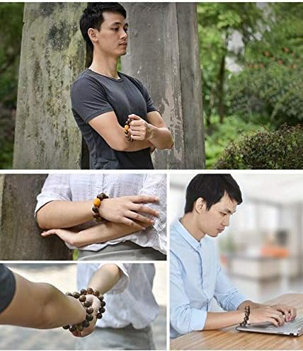 GLW Kalimantan Genuine Wild Agarwood 14mm Prayer beads Malas Meditation Japa #4907