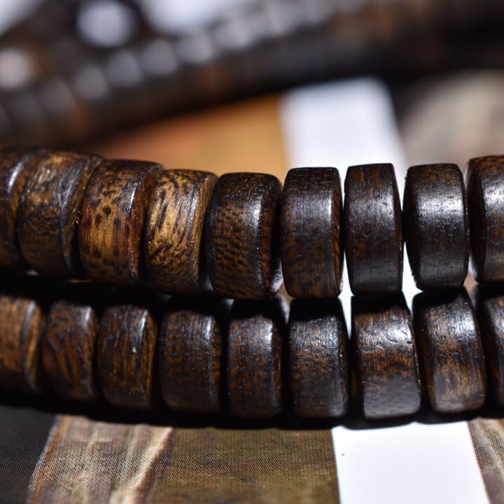 Brunei Agarwood sinensis Rosary Beads 8mm*108-Bead Prayer Beads Old Wood, Multi-Circle Long Chain