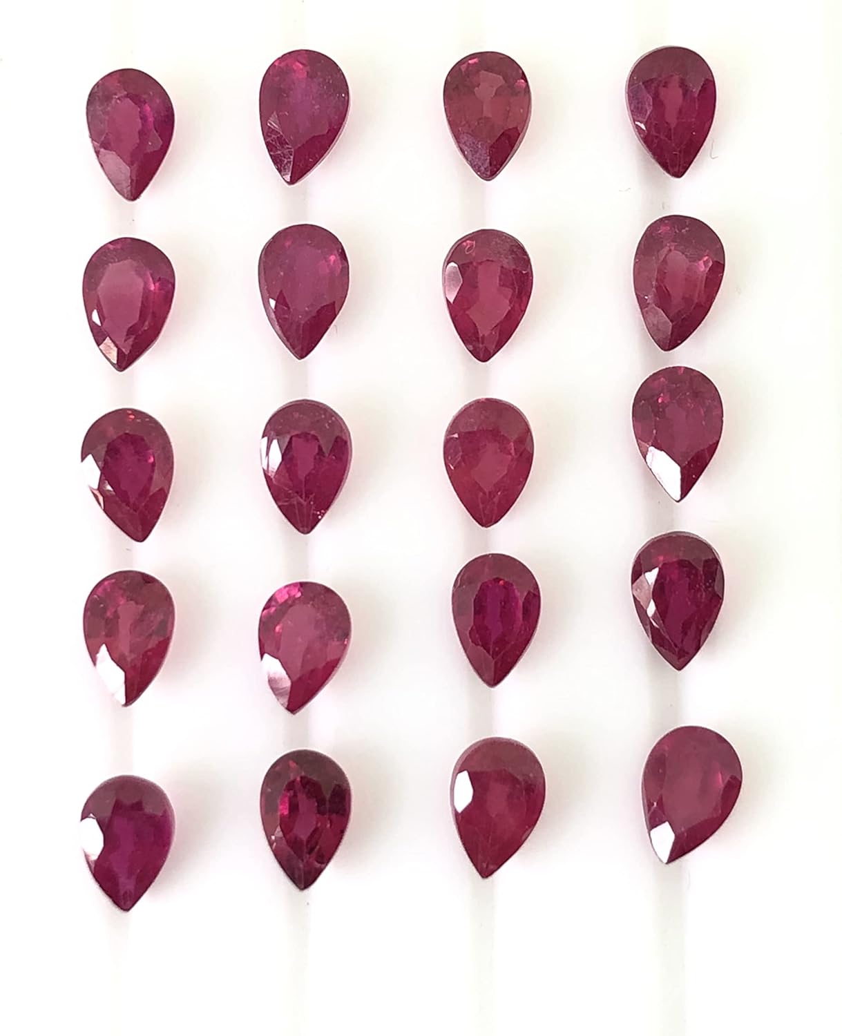 Luster Ruby Pear Shape Cut Faceted Loose Gemstone Size 4x3 mm, 5x3 mm, 5x4 mm, 6x4 mm, 7x5 mm, 8x6 mm, 9x7 mm, 10x8 mm, 11x9 mm & 12x10 mm All Matching Ruby At Wholesale Price- Best Selling item of shop, Price For 1 Piece
