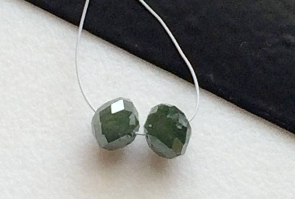 5mm Blue Sparkling Faceted Diamond Rondelle Beads, 1 Piece Diamond Beads, Diamond Rondelles for Jewelry - DS4118, 5 MM