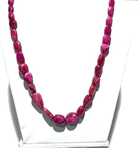 Ruby Beads Tumble Necklace,Tumble Beads, Glass Filled Ruby Size 7 to 22 mm - 14