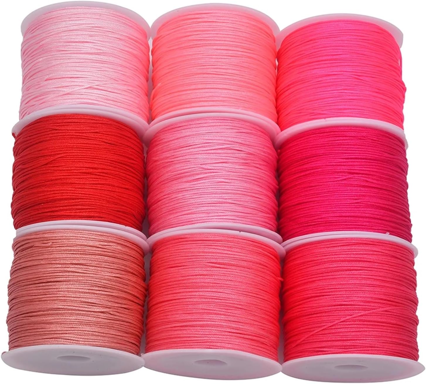 Nylon String 100M*100PCS 0.8mm Crafts Nylon Cord for Jewelry Making Beading Braided Satin String for Bracelets Rattail Trim Chinese Knot(Coffee)