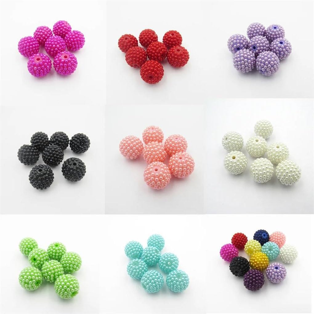 12Mm/20Mm/22Mm Acrylic Pearl Rhinestones Beads for Chunky Jewelry/DIY Hand Made 01 12mm 400pcs per Bag